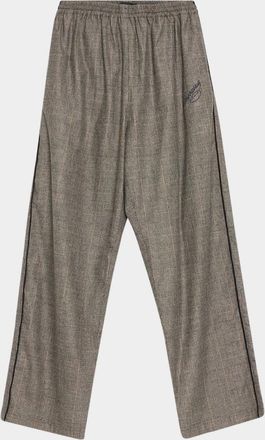 Willy Chavarria Men & apos;s Ruff Rider Plaid Cotton Track Pants