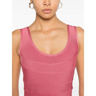H&eacute;rve L&eacute;ger Panelled Dress - Pink