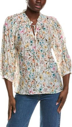 Vince Camuto Print Peasant Blouse