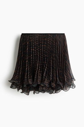 H&M Plissierter Minijupe - Schwarz