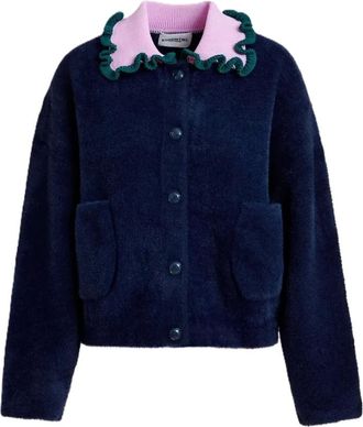 Essentiel Jassen, Dames, Blauw, L, Jardener Gebreid Vest