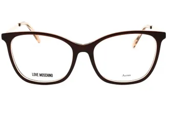 Love Moschino MOL622 Rectangular Frame Eyeglasses - Brown
