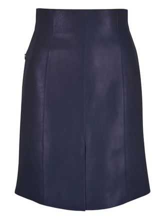 Akris Midi-rok met vlakken en split - Blauw
