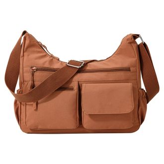 Generic Cymwer Nylon Fashion Crossbody Bag Large Hobo Bag for Women Work Shopping (Orange)