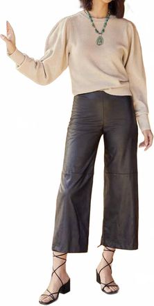 Karen Kane Crop Faux Pant In Black
