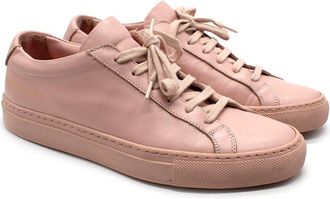 Common Projects Common Project Pink Leather Low Top Trainers Size 36