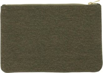 Anine Bing Womens Lili Clutch Green Cotton