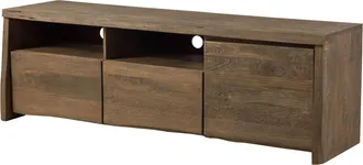 Massivmoebel24 Pure Mango 123 Mobile Tv In Legno Di Mango - Oliato - Sabbiato / Marrone 178x48x58