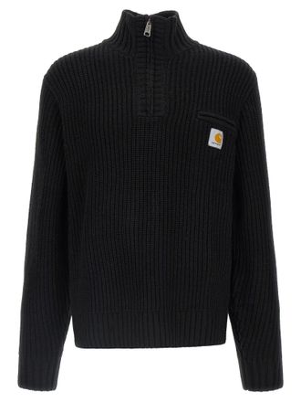 Carhartt Work in Progress Detroit Half Zip Sweaters And Cardigans Black
