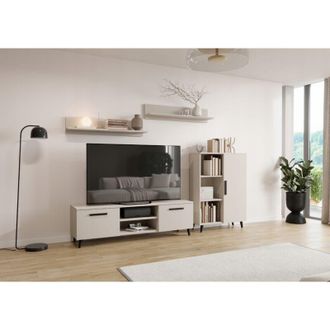 OEM Conjunto De Muebles De Pared Oslo Cachemir Negro Para Sal&oacute;n, Estilo Escandinavo