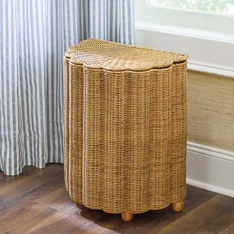 Ballard Designs Goldie Scalloped Hamper - Ballard Designs