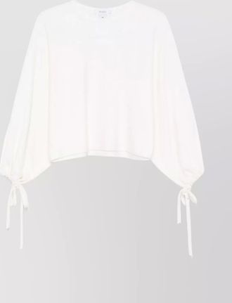 Max Mara wool short-sleeve blouse