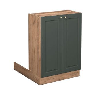 Vicco Isla De Cocina Fame-line, Verde Dorado Casa De Campo, 60 Cm Sin Encimera