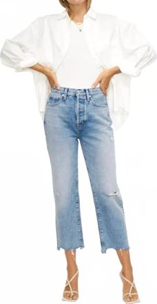 Pistola Denim Cassie Crop Super High Rise Straight Crop Jeans In Fair Side Vintage