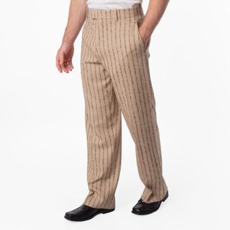 Burberry Striped Wool-Mohair Tailored Trousers, Brand Size 48 (Waist Size 32.7)