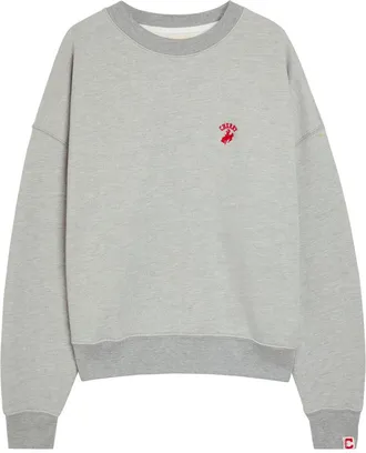 Cherry Los Angeles Western Athletic Logo-embroidered Cotton Sweatshirt - Grey - XL