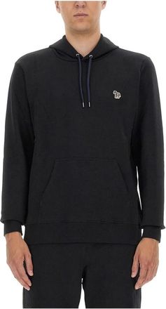 Paul Smith Reg Fit Hoody Zebra - Heren - Sweatshirts & Hoodies - Blauw - Maat: XL Katoen