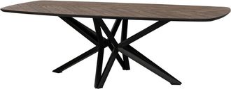 Wanderlust Deco Mesa de comedor danesa de madera/dm color nogal oscuro 240x100x77