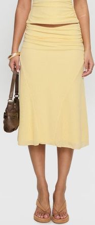 Princess Polly Zylen Textured Camisole & Skirt Set in Yellow at Nordstrom, Size 12
