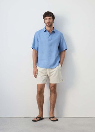 Mango Costume righe seersucker beige - Uomo - XS - MANGO MAN