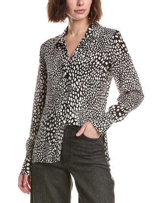 Rag & Bone Rag & Bone Sade Silk-Blend Printed Blouse