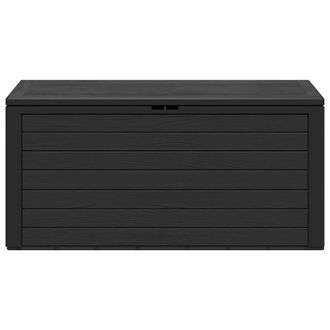 Berkfield Home Garden Storage Box Anthracite 116x44x55 cm in Black | Size: 116 x 44 x 55 cm