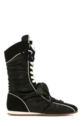 Naked Wolfe Extreme Brown Scrunch Suede in Black at Nordstrom, Size 40