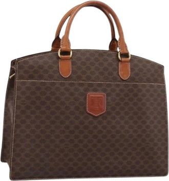 Celine Pre-owned Vintage Macadam Canvas Hand Bag - - Pre-owned - Donna - Marrone - ONE SIZE