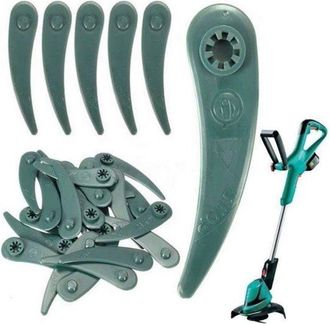 OEM Juego De 55 Cuchillas Para Cortac&eacute;sped - Cuchillas De Pl&aacute;stico De Repuesto. Aptas Para Bosch Art23-18li Y Art26-18li