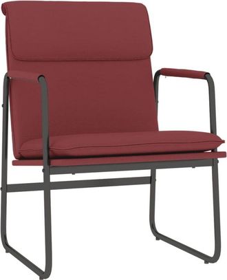 vidaXL Sill&oacute;n De Relax Cuero Sint&eacute;tico Rojo Tinto 55x64x80 Cm Vidaxl