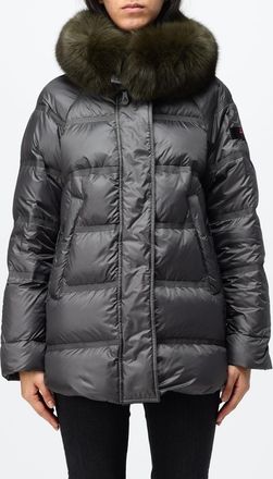 Peuterey Piumino corto in nylon trapuntato con cappuccio in shearling