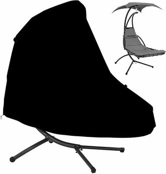 OEM Telo Di Copertura Per Lettino Sospeso In Tessuto Oxford 420d Per Dondolo Da Giardino, Veranda, Prato, Protezione Mobili, Nero, 185 X 117 X 198 Cm