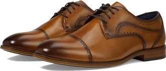 Stacy Adams Bryant Cap Toe Lace-Up Mens Lace Up Wing Tip Shoes Tan : 11.5 M, Leather