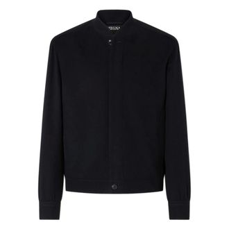 Ermenegildo Zegna Bomber in Cashmere Oasis - - Jackets - Uomo - Blu - L