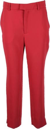 Semicouture Polyester Broek - Dames - Slim Fit Broeken - Rood - M - Polyester - Broeken