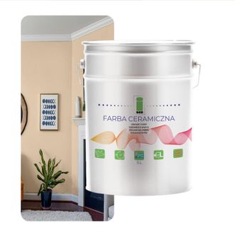 OEM Pintura Cer&aacute;mica Para Paredes Beige, Lavable, Crema Champ&aacute;n, 5 L, Resistente A Las Manchas