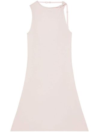 Courr&egrave;ges twist-detail A-line minidress - women - Elastane/Viscose - S - Pink