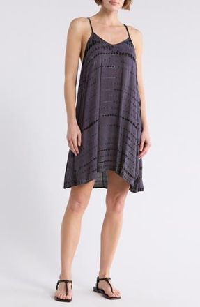Boho Me Tie Dye Cover-Up Minidress in Charcoal at Nordstrom Rack, Size Medium