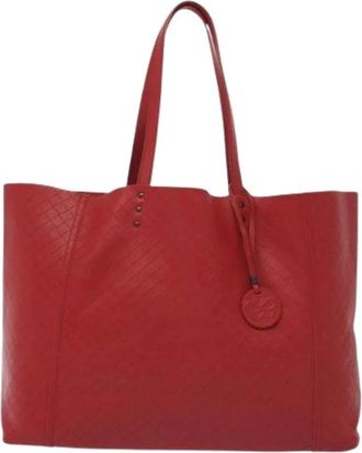 Bottega Veneta Pre-owned Tote Bags, female, Red, Size: ONE SIZE Pre-owned Leather Shoulder Bag