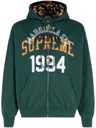 SUPREME x MM6 Maison Margiela zip-up hoodie - Green
