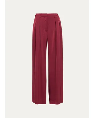 Ramy Brook Oscar Pleated Wide-Leg Pants