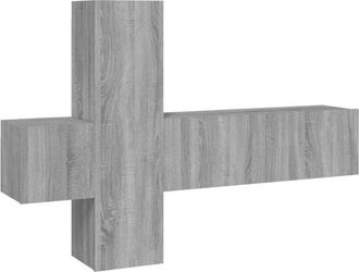 vidaXL Vidaxl - Set De Muebles Para Tv 3 Pzas Madera Contrachapada Gris Sonoma