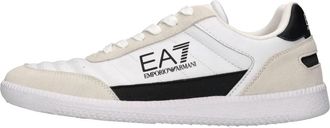 Emporio Armani Logo-print Sneakers - Heren - Sneakers - Wit - 42 1/2 EU - Leer - Schoenen