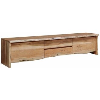 Massivmoebel24 mobile TV in legno di Acacia 220x45x50 Acacia naturale laccato PURE ACACIA 704