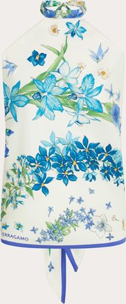 Ferragamo Women Spring print foulard top Blue