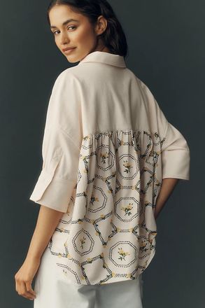 Maeve Mabel Boxy Oxford Shirt Top