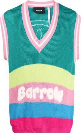 Barrow intarsia-knit logo vest - unisex - Cotton - M - Pink