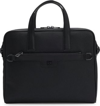 HUGO BOSS Moderne Documententas met Stack Logo - Heren - Laptoptassen - Zwart - ONE Size - Polyester - Tassen