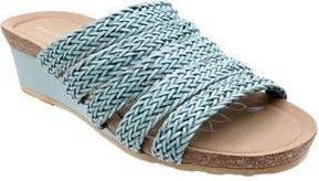 David Tate Fabiana Platform Wedge Slide Sandal in Denim at Nordstrom Rack, Size 10