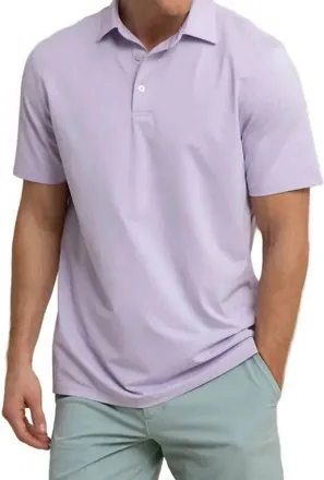 Southern Tide Brreeze Performance Heather Polo In Orchid Petal